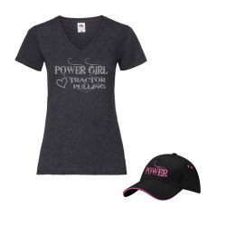 TS Dames cap met T-shirt Power Girl