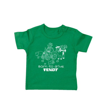TS Baby T-shirt Fendt  Groen Born To Drive