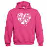 TS Sweater Hooded  IH heart  pink